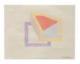 Frank Stella, Untitled, 1966, Graphite and colored pencil on graph paper