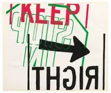 left by Sister Mary Corita Kent, 1967, Screenprint on paper, sold May 2021