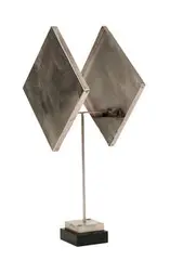 George Rickey, Two Planes Vertical Diagonal, Vis a Vis, 1974, Stainless steel
