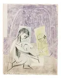 The Little Artist (Le Petit Dessinateur) by Pablo Picasso, 1954, 5-color lithograph on Arches paper, sold May 2021