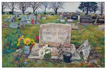 Keith Mayerson, James Dean Cemetery, 2012, Oil on linen