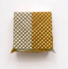 Linda Stark, Silver and Gold Weave, 1993, Oil on canvas over panel