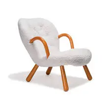 Philip Arctander, Clam chair, 1944, Nordisk Staal & Möbel Central