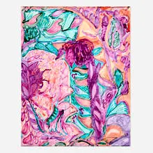 Nick Schutzenhofer, Untitled, 2015, ink and watercolor on canvas