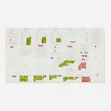 Danica Phelps, 5/2-8, 1999, 1999, mixed media on paper and board