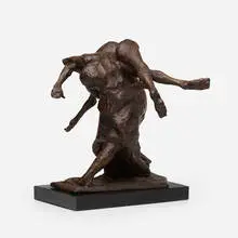 Jack Zajac, Deposition PK, 1963, patinated bronze, painted wood