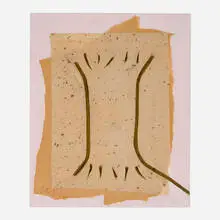 Adja Yunkers, Hamptons V, 1972, acrylic and paper collage on canvas board