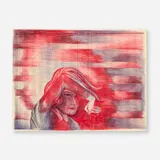 Vanessa Prager, Under Control, ballpoint pen on blank sheet music