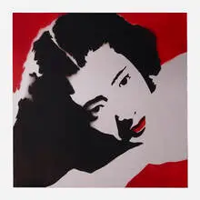 Walter Robinson, Woman, 1983, spray paint on mirror
