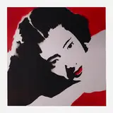 Walter Robinson, Woman, 1983, spray paint on mirror