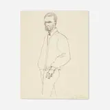 Alex Katz, Drawing for Green Jacket, 1989, ink on paper Strathmore