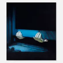 Sayre Gomez, Thief Painting in Black, 2014, acrylic on canvas