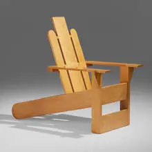 Scott Burton, Chair, 1977, lacquered maple