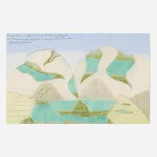 Joseph Yoakum, Navajo Mtn in north east corner of state of Arizona near village, colored pencil and ballpoint on paper