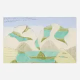Joseph Yoakum, Navajo Mtn in north east corner of state of Arizona near village, colored pencil and ballpoint on paper