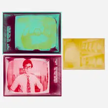 G. Levine, Three works, 1969, offset lithograph in colors