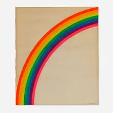 Billy Apple, Rainbow (Left), 1965, screenprint in colors with fluorescent ink