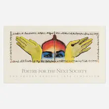 Francesco Clemente, Poetry for the Next Society poster, 1989, offset lithograph in colors