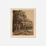 Paul Cézanne, Paysage à Auvers - Entrée de ferme, 1873, etching