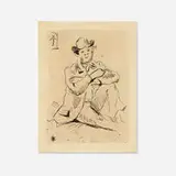 Paul Cézanne, Portrait du peintre A. Guillaumin au pendu, etching