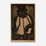 Georges Rouault, Bon candidat Boudoubadabou (from the Réincarnations du Père Ubu portfolio), etching and aquatint