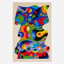 Samuel Maitin, Friends of the Philadelphia Museum of Art 10th Anniversary, 1975, screenprint in colors