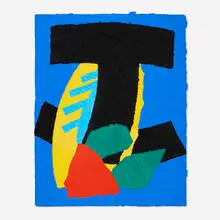 Alun Leech Jones, Untitled I (Grand Central), handmade paper collage