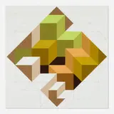 Felix V. Waser, Untitled, 1973, screenprint in colors