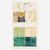 Scott Stephens, Two works, 1987, monoprint in colors; intaglio, collograph and monoprint in colors