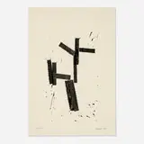 Joel Shapiro, Untitled #10, 1987, woodcut on Chatham Vellum