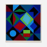 Victor Vasarely, Untitled V (Sikra - MC), 1968, screenprint in colors
