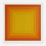 Let It Be Orange by Julian Stanczak, 1981, screenprint in colors, sold Jul 2024