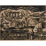 Werner Drewes, Harbor Scene