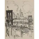 Joseph Pennell, Brooklyn Bridge, 1910