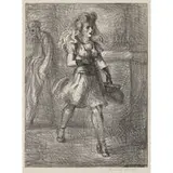 Reginald Marsh, Girl Walking (Elevated), 1945