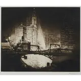 Karl Dehmann, Chicago River Scene with Wrigley Building
