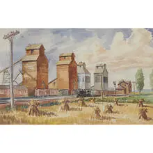Austin Fraser, Grain Elevators in Western Canada, 1945