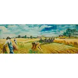 Joseph Paul Vorst, Shocking Oats, oil sketch for Jackson, Missouri Post Office