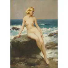 Joseph Tomanek, Nude on a Rock