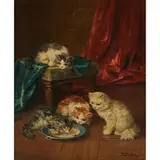 Jules Gustave Leroy, Curious Kittens and Wasp