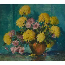 Jess Hobby, Still Life of Chrysanthemums
