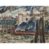 Max Kahn, Chicago River, 1940