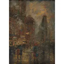 Charles Hoffbauer, A View of the Flatiron Building, New York City, 1948