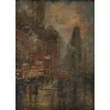Charles Hoffbauer, A View of the Flatiron Building, New York City, 1948