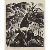 Fred Leighton, Pulling Corn, 1952