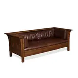 L. & J.G. Stickley, paneled Prairie settle, #220