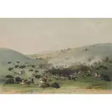 George Catlin, Buffalo Hunt, Surround, North-American Indian Portfolio, Plate 9, 1844
