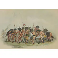 George Catlin, Buffalo Dance, Plate 8, 1844-1845