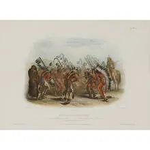 Karl Bodmer, Ischoha-Kakoschochata (Dance of the Mandan Indians), 1840