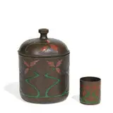The Art Crafts Shop, matching humidor and match holder set